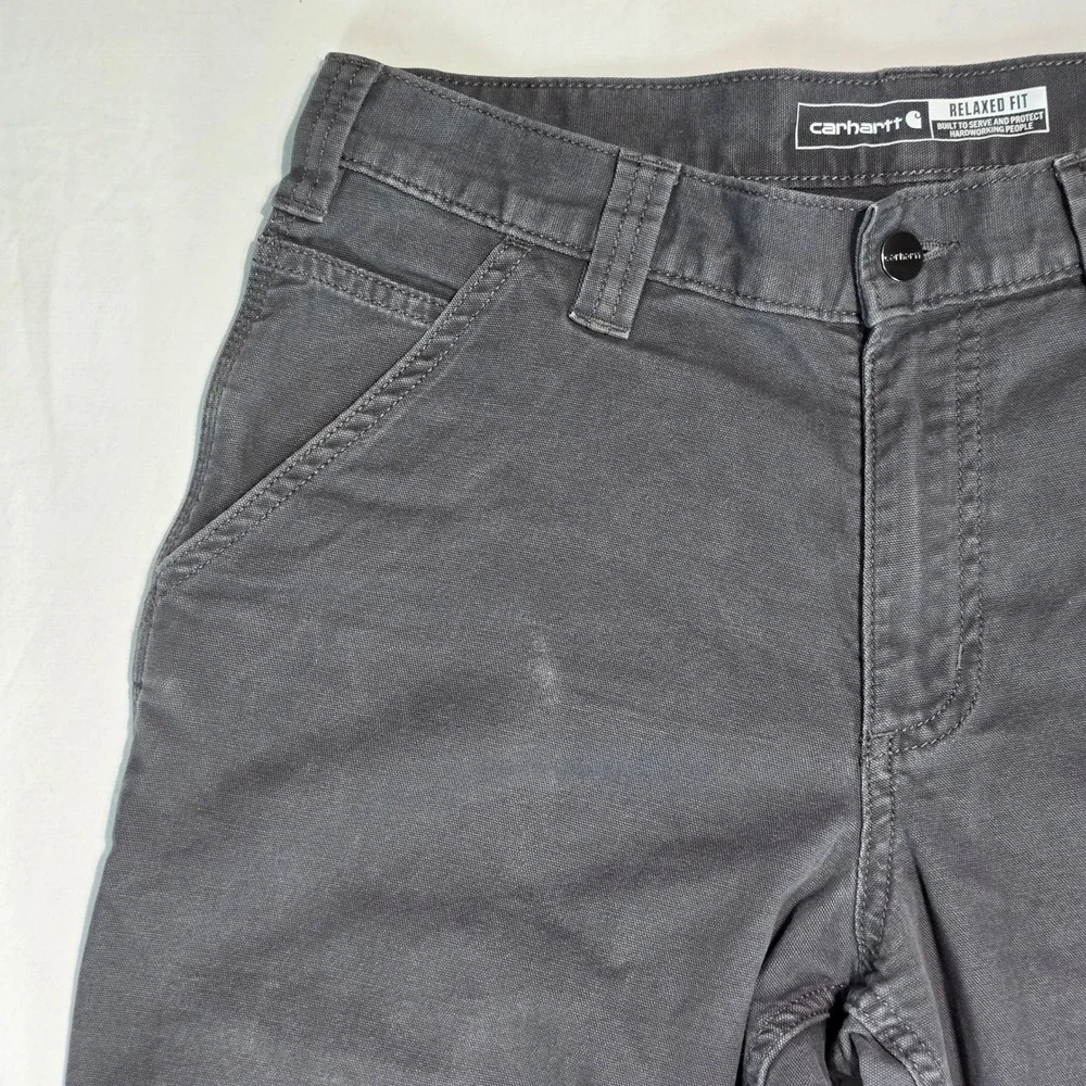 Carhartt Rugged Flex Relaxed Fit Canvas Work Pants Gray 31x30 102291 Shadow
